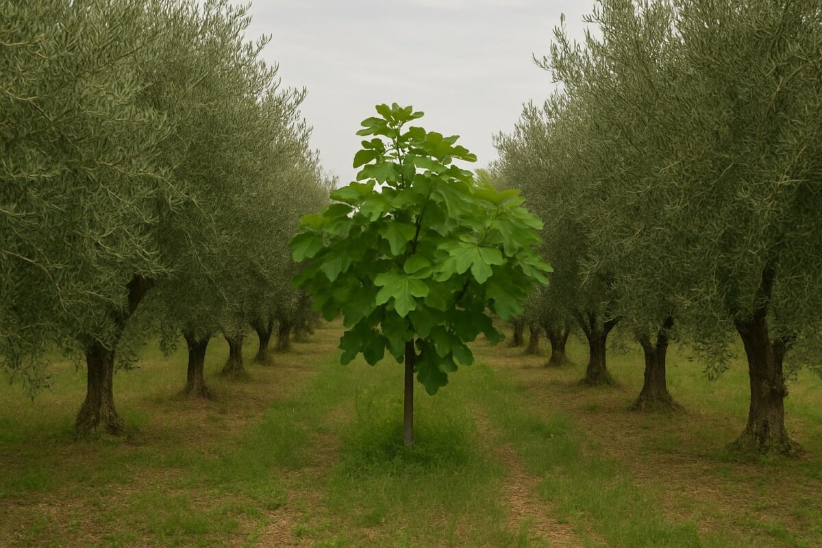 Albero di fichi tra gli olivi contro la mosca dell'olivo
